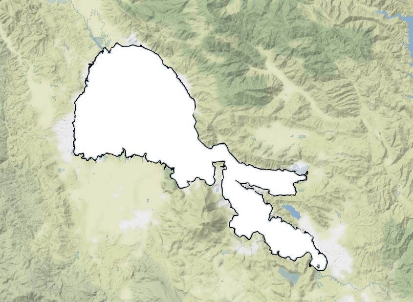 Map of Clear Lake with Blank Center