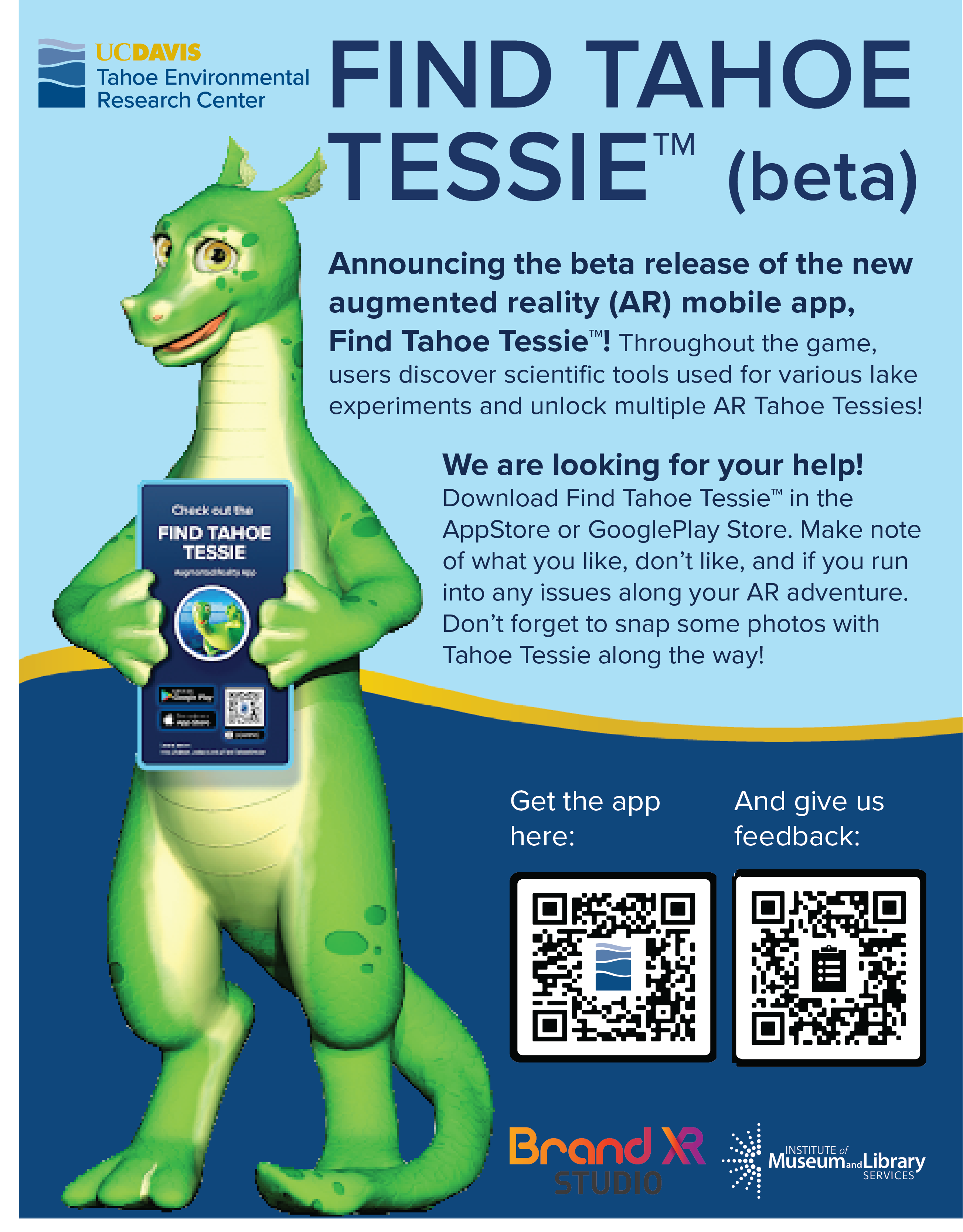 Beta Testers needed for Find Tahoe Tessie