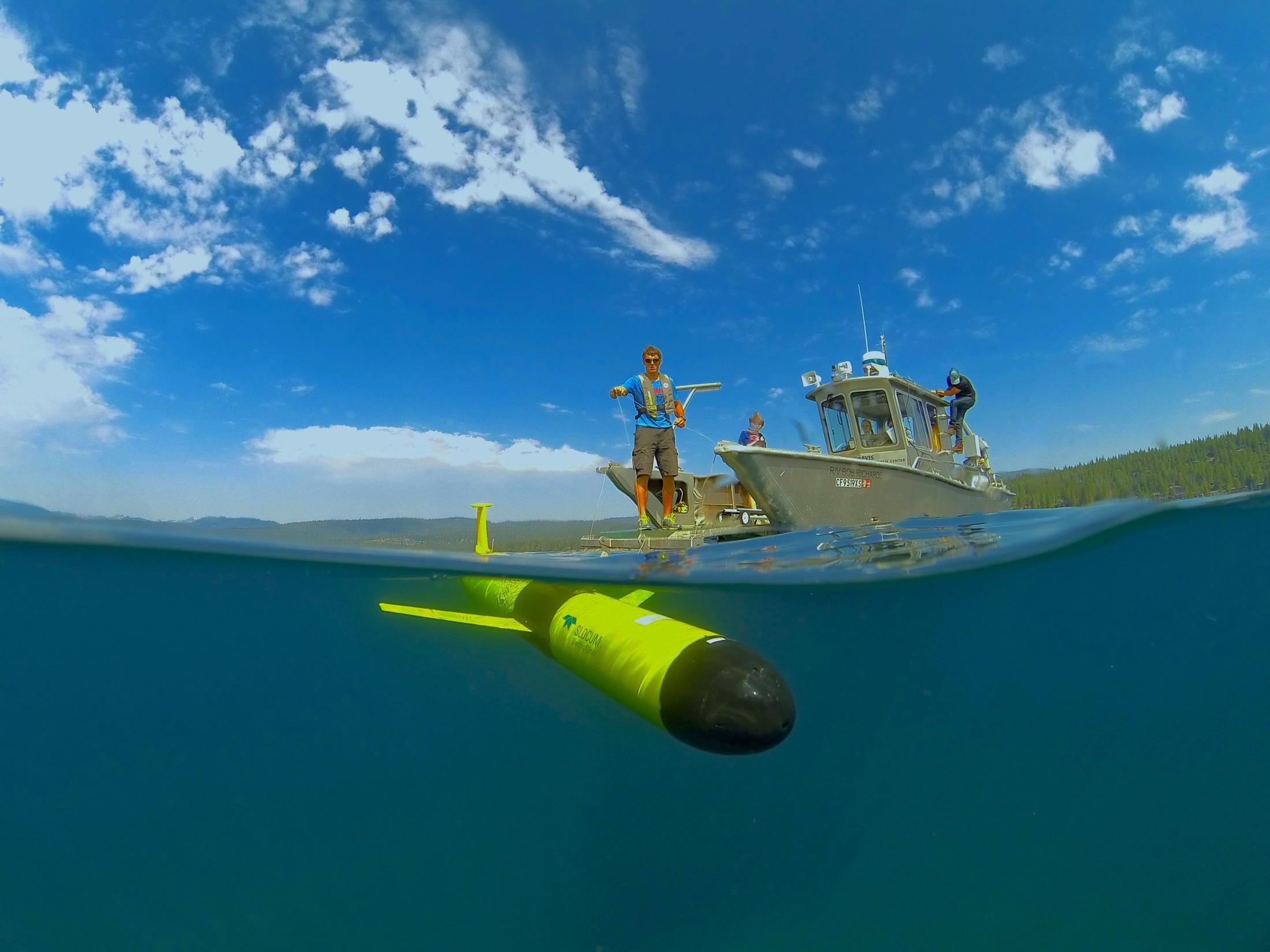 Glider under water credit UC Davis TERC