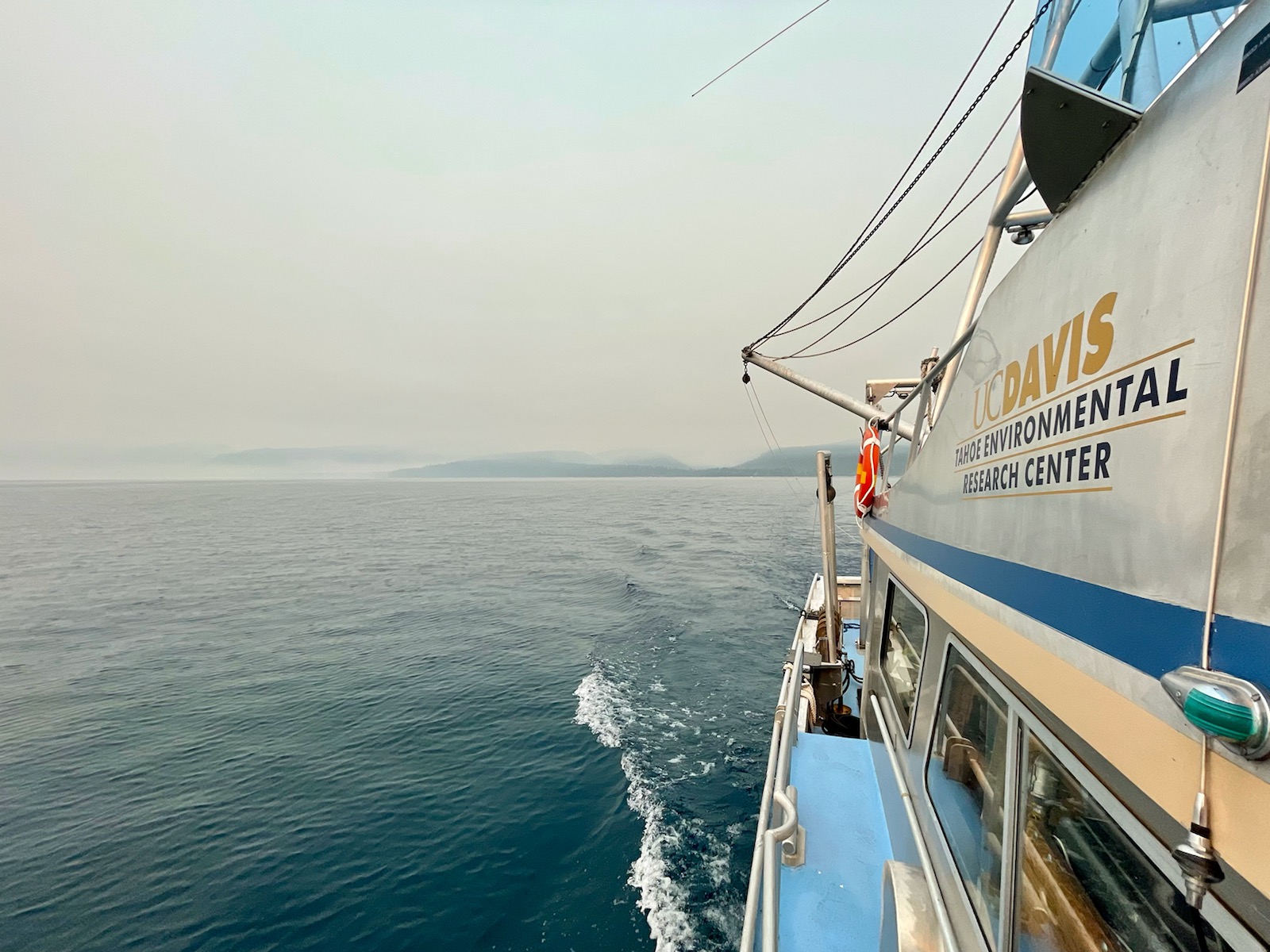 Smoky waters on Lake Tahoe