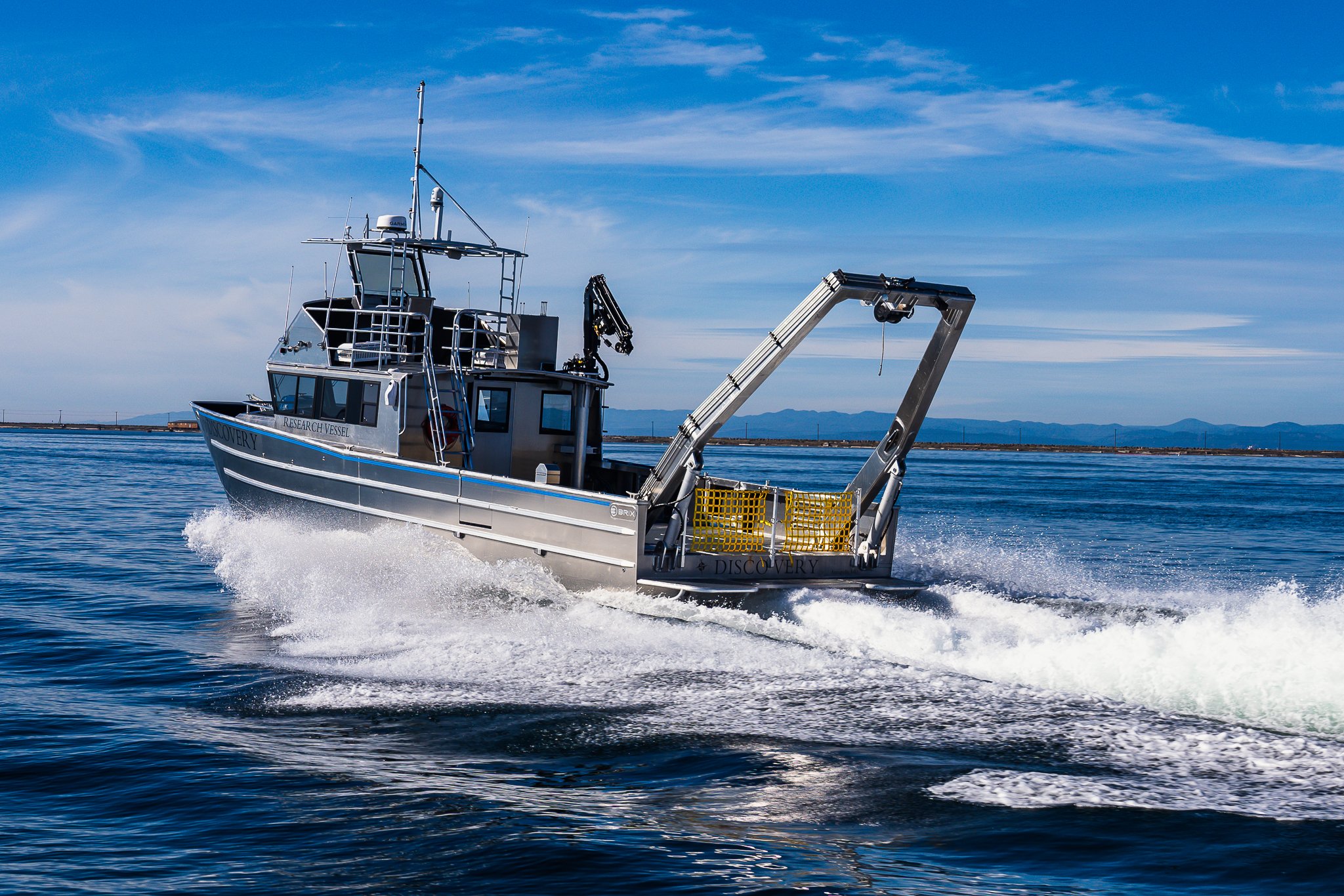 Research Vessel moving at speed