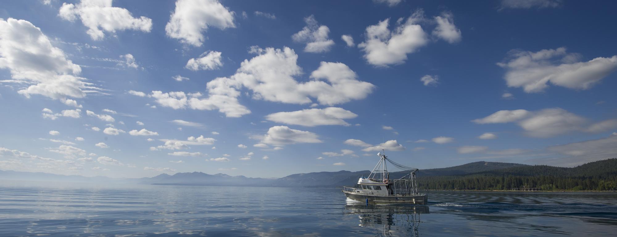 UC Davis' Tahoe Environmental Research Center (TERC) research vessel on Lake Tahoe