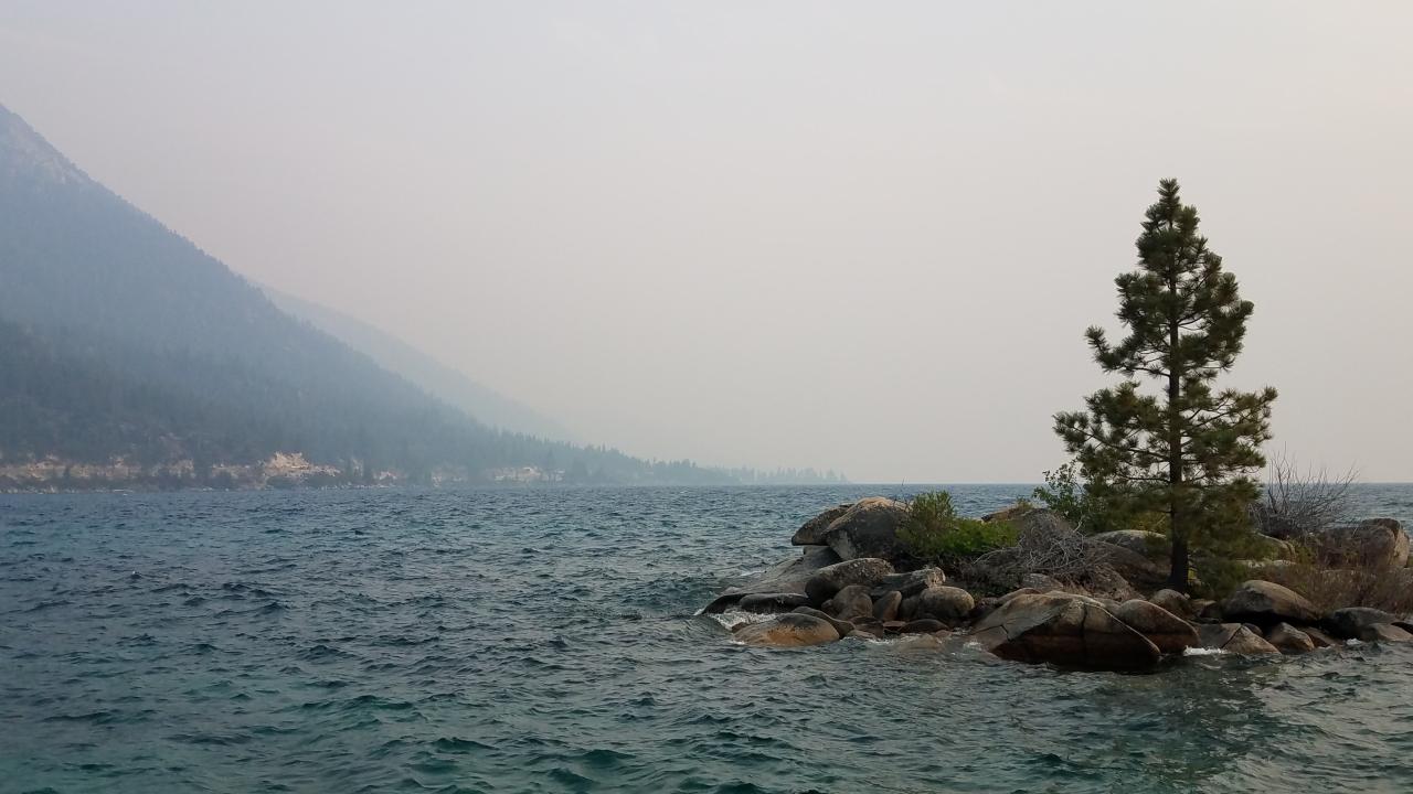 Tahoe in smoke