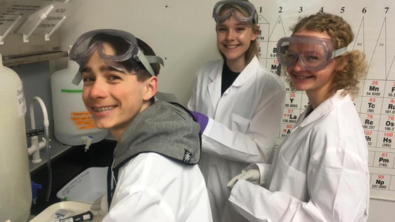 YSI students working in the UC Davis TERC lab
