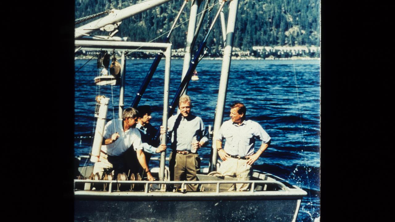 Charles Goldman, Bob Richards, President Clinton, and VP Al Gore