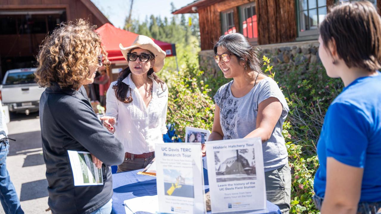 UC Davis TERC discussing plants with community members