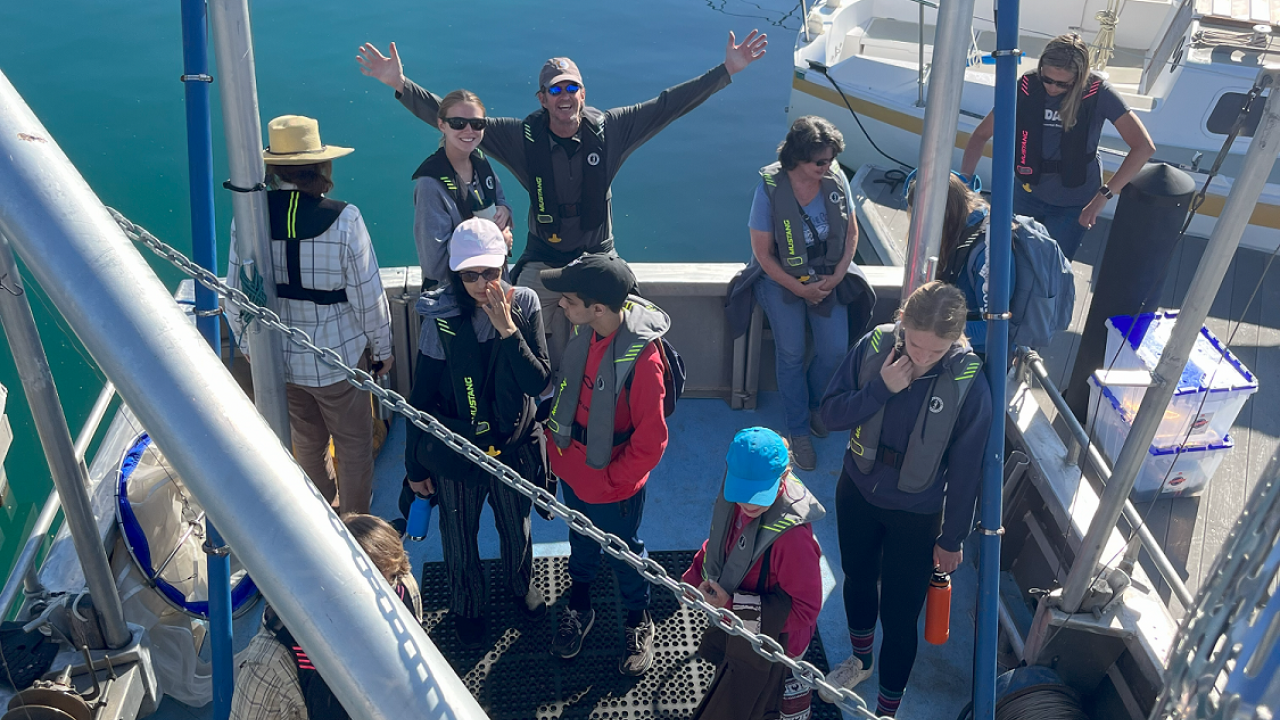 participants on the research vessel for the TERC summer sessions