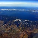 Lake Tahoe from plane view