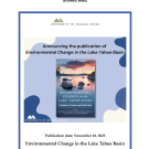 Book cover announcement Environmental Change in the Lake Tahoe Basin