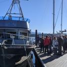 Summer Institute in Tahoe getting aboard the TERC research vessel