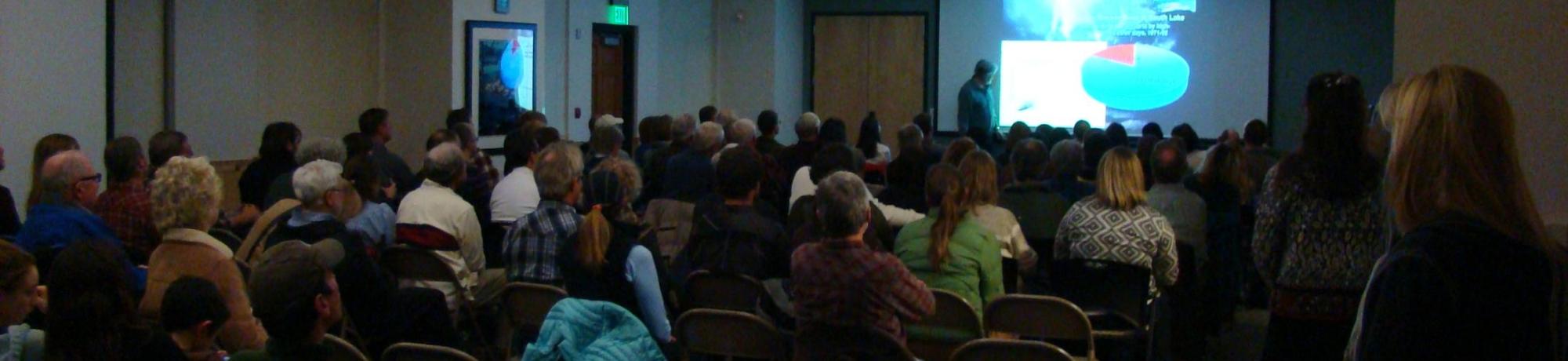 Evening lecture in progress
