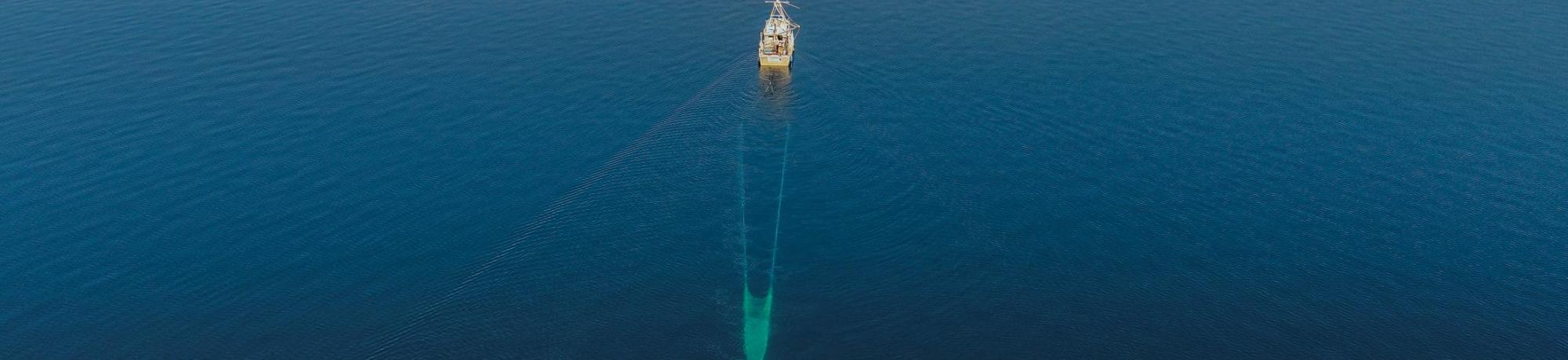 Research boat on lake tahoe