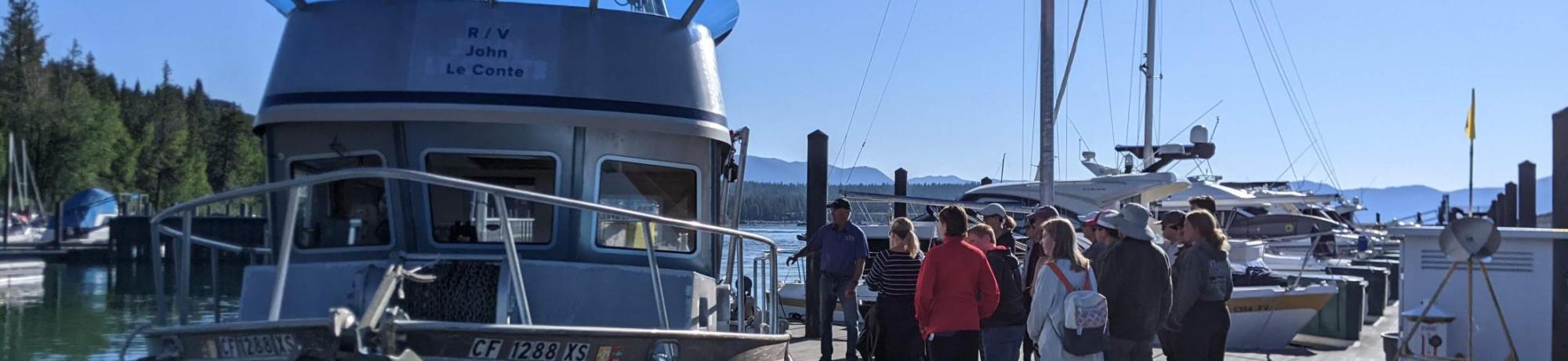 Guests boarding the TERC research vessel